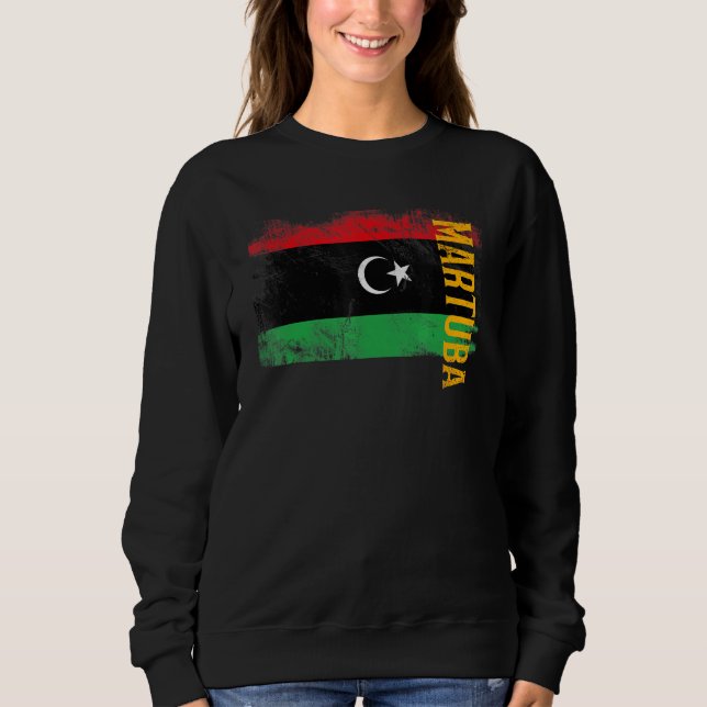 Sudadera Martuba Bandera Libia Para Hombres Mujeres Niños (Anverso)