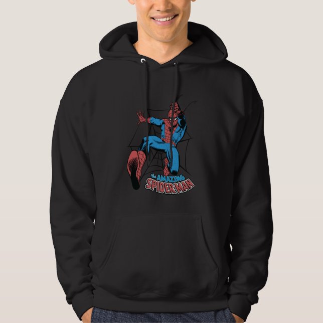 Sudadera Marvel Comics Spider-Man Balanceándose en la Telar (Anverso)