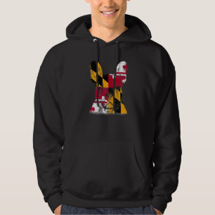 Sudadera Maryland Bandera del Estado del Bulldog Francés Pe
