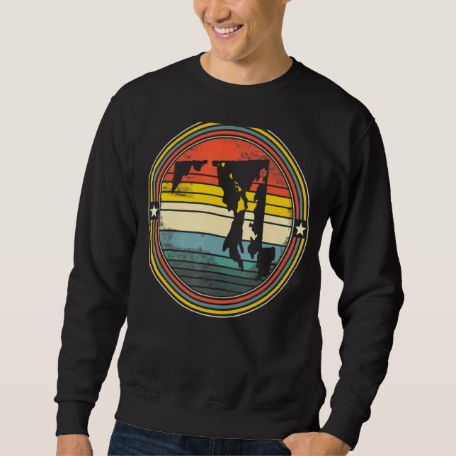Sudadera Maryland Hawaii Roots Mapa estatal original Retro  (Anverso)