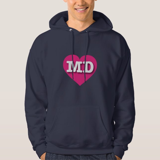 Sudadera Maryland Hot Pink Heart - Me encanta MD (Anverso)