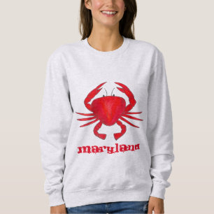 Sudadera Maryland Red Crab Crabs Seafood Beach Sweatshirt
