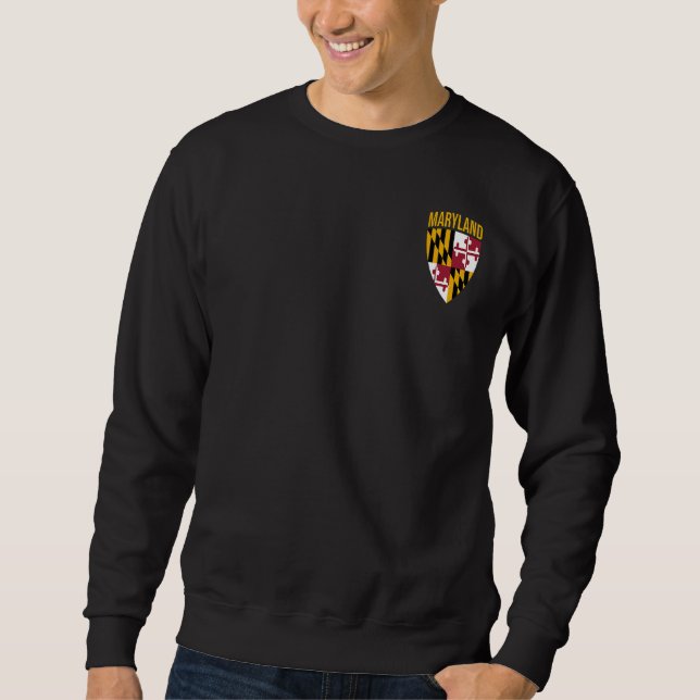 Sudadera Maryland State Flag Shield Md Baltimore Orgullo (Anverso)