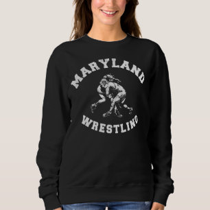 Sudadera Maryland Wrestling 80s Distressed Retro Freestyle
