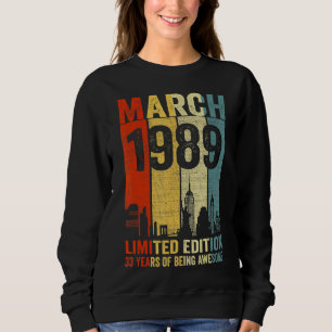 Sudadera Marzo De 1989 33 Años De Asombro