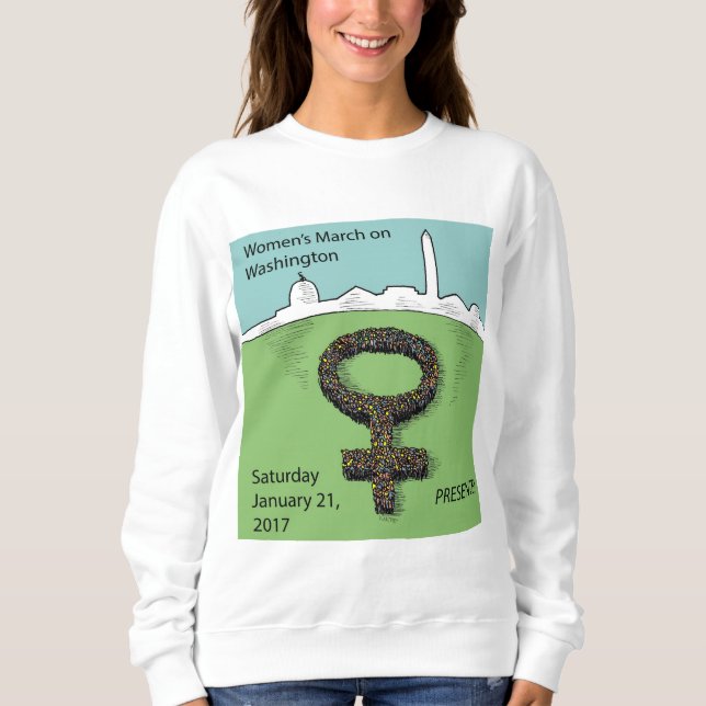 Sudadera Marzo de las mujeres en Washington DC (Anverso)