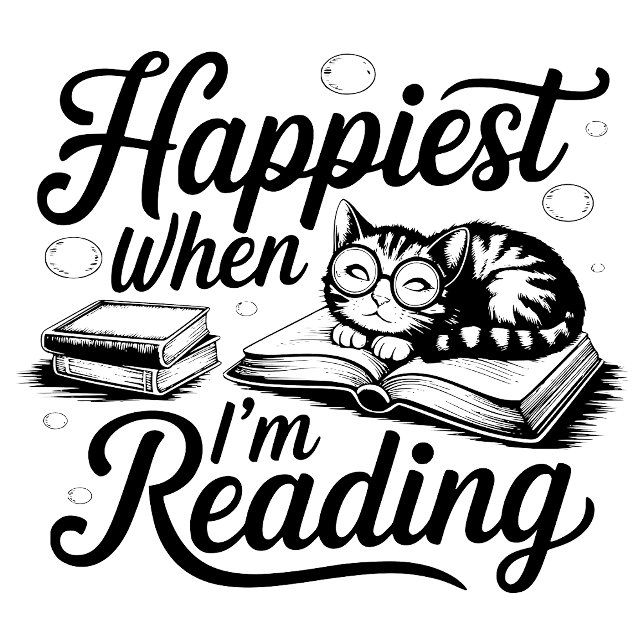 Sudadera Más feliz cuando estoy leyendo (Subido por el creador)