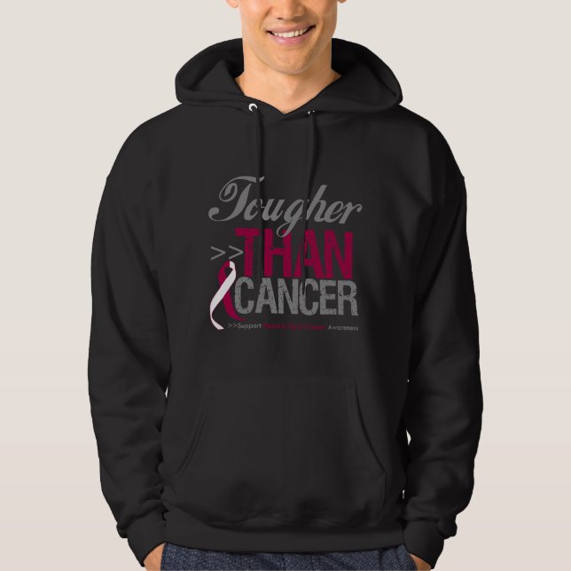 Sudadera Más fuerte que el cáncer - Cáncer de cabeza y cuel (Anverso)