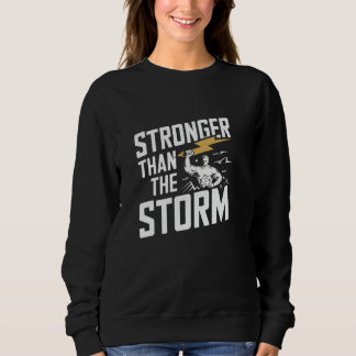 Sudadera Más fuerte que la tormenta Fe cristiana superando