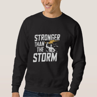 Sudadera Más fuerte que la tormenta Fe cristiana superando