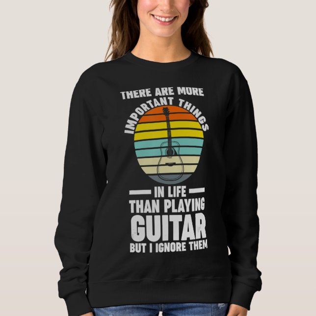Sudadera Más importante que tocar guitarra (Anverso)
