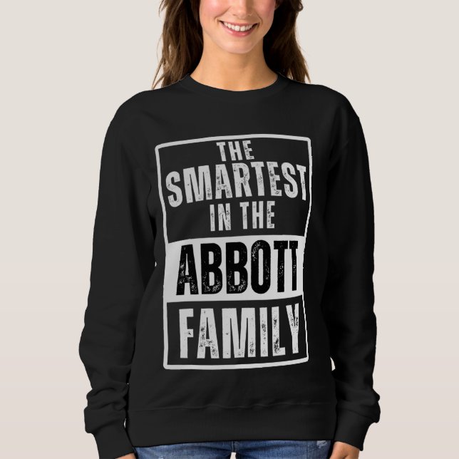 Sudadera Más inteligente en el nombre de la familia Abbott (Anverso)