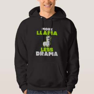 Sudadera Más Llama Menos Drama Alpaca Amantes de Llamas