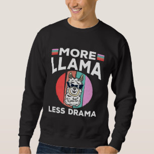 Sudadera Más Llama Menos Drama Eslogan estampado Animal de