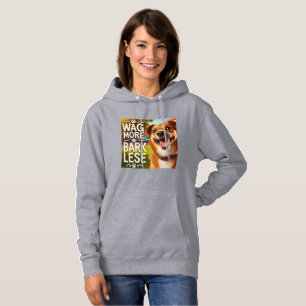 Sudadera Más mordaza, menos ladrido - El lema de un perro f