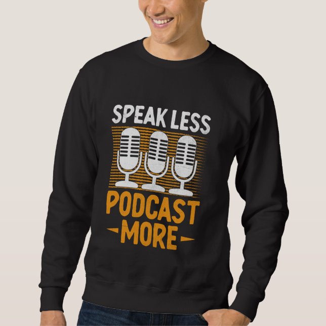 Sudadera Más Podcast de más podcasts Podcaster (Anverso)