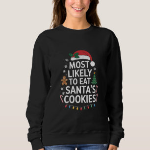 Sudadera Más Probable De Comer Las Galletas De Santa Navida