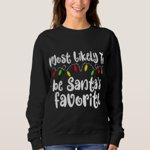 Sudadera Más Probable Para Navidades Santas Familia Favorit