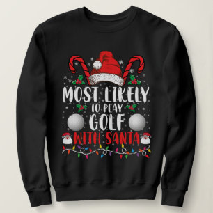 Sudadera Más Probable Que Juegue Golf Con Santa Familia Nav