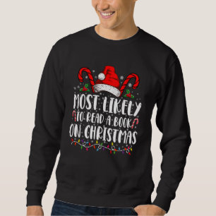 Sudadera Más Probable Que Lea Un Libro En Navidad Coinciden