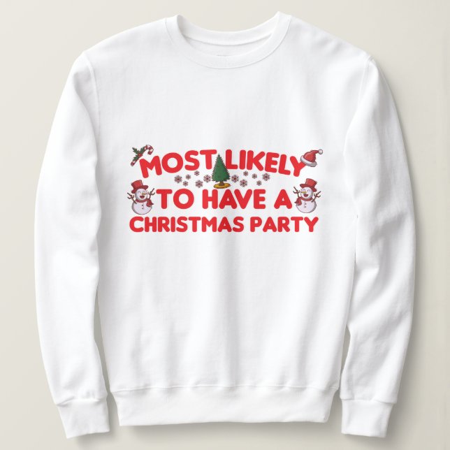 Sudadera más probable que tenga un fiesta de Navidades (Anverso del diseño)