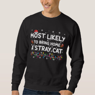 Sudadera Más Probable Que Traiga A Casa Una Navidad De Gato