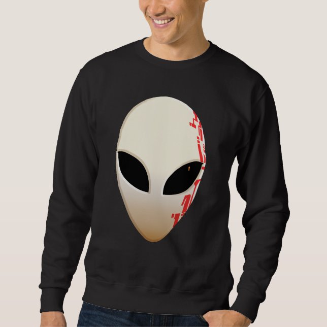 Sudadera Máscara alienígena con marcas futuristas (Anverso)