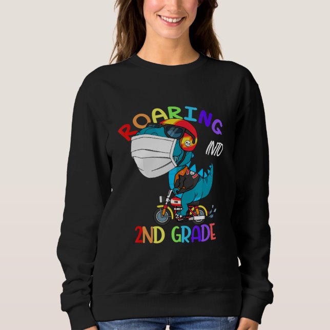 Sudadera Máscara B de dinosaurio de segundo grado (Anverso)