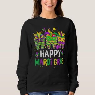 Sudadera Máscara de Bufón Dental Higiene Feliz Mardi Gras