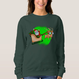 Sudadera máscara de cara de covid santa claus reindeer xmas