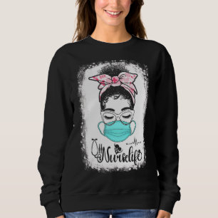 Sudadera Máscara de cara de enfermera de salud de Bun