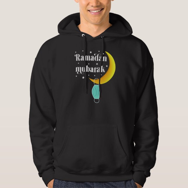 Sudadera Máscara de Cara del Ramadán Kareem Mubarak musulmá (Anverso)