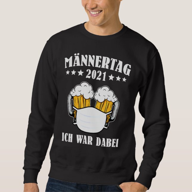 Sudadera Máscara de cerveza masculina en el Día del Hombre (Anverso)