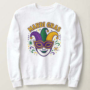Sudadera Máscara de colores tradicionales de Mardi Gras