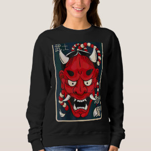 Sudadera Mascara de demonio femenino japonesa Hannya Mask