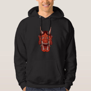 Sudadera Máscara de demonio Hannya Oni Teatro Noh japonés