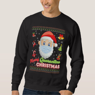 Sudadera Máscara De Feliz Cristo Máscara Santa Elf Navidade