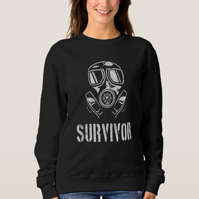 Sudadera Máscara de gas de sobreviviente del apocalipsis (Anverso)