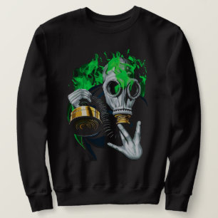 Sudadera Máscara de gas tóxico: Llamas de neón