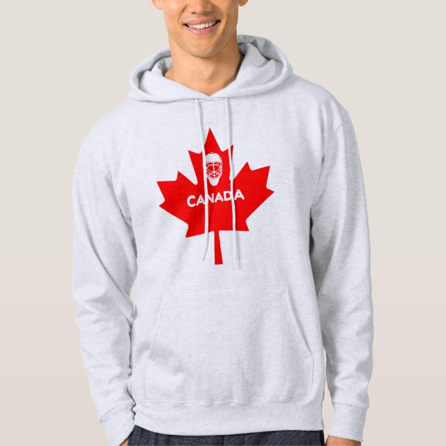 Sudadera Máscara De Hockey Sobre Hojas De Maple En Canadá (Anverso)