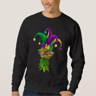 Sudadera Máscara de piña al revés Mardi Gras Niños Hombres