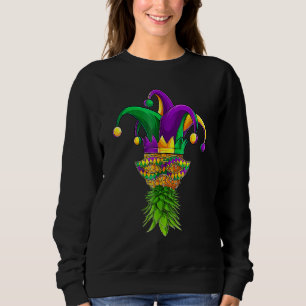 Sudadera Máscara de piña al revés Mardi Gras Niños Hombres