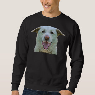 Sudadera Máscara de pintura de cara de perro recuperadora d