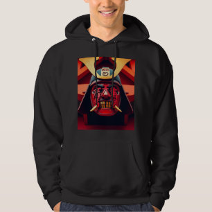Sudadera Máscara de samurái de anime roja
