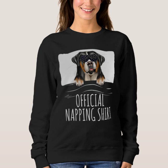 Sudadera Máscara de sueño negro Gran Perro de Montaña Suiza (Anverso)