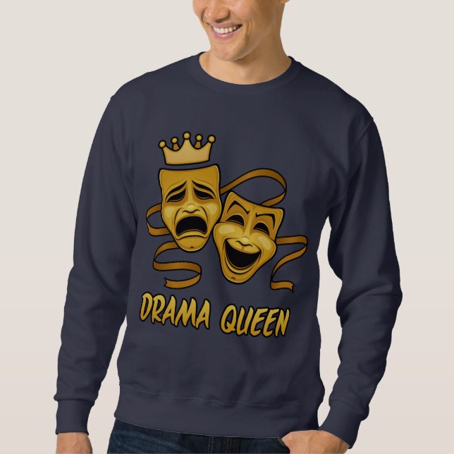 Sudadera Máscara De Teatro De Oro De Drama Queen Y Tragedia (Anverso)