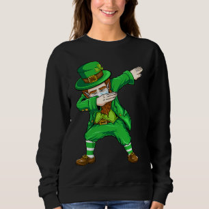Sudadera Máscara facial de duende haciendo dab Día de San P