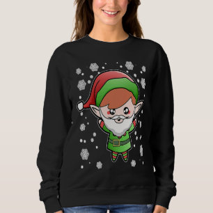 Sudadera Máscara facial de oficina de duende de Navidad hum