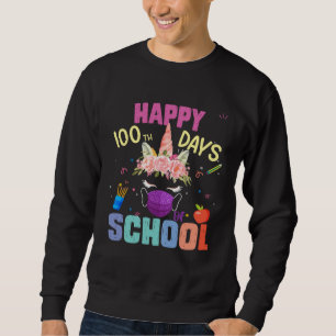 Sudadera Máscara facial de unicornio del día 100 de la escu