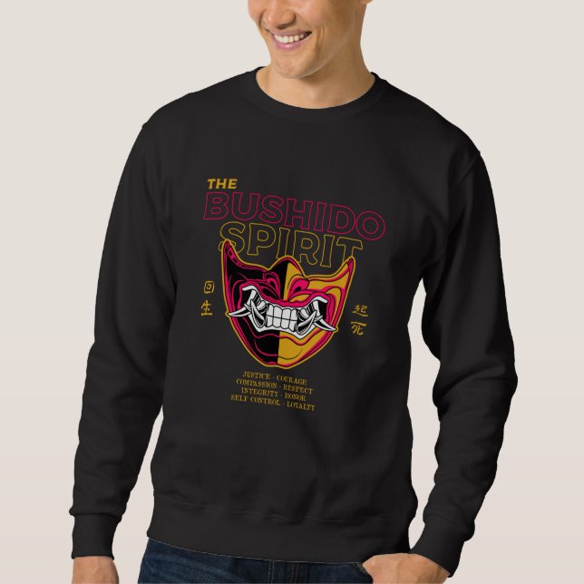 Sudadera Mascara Oni Cultura Japonesa - El Espíritu Bushido (Anverso)